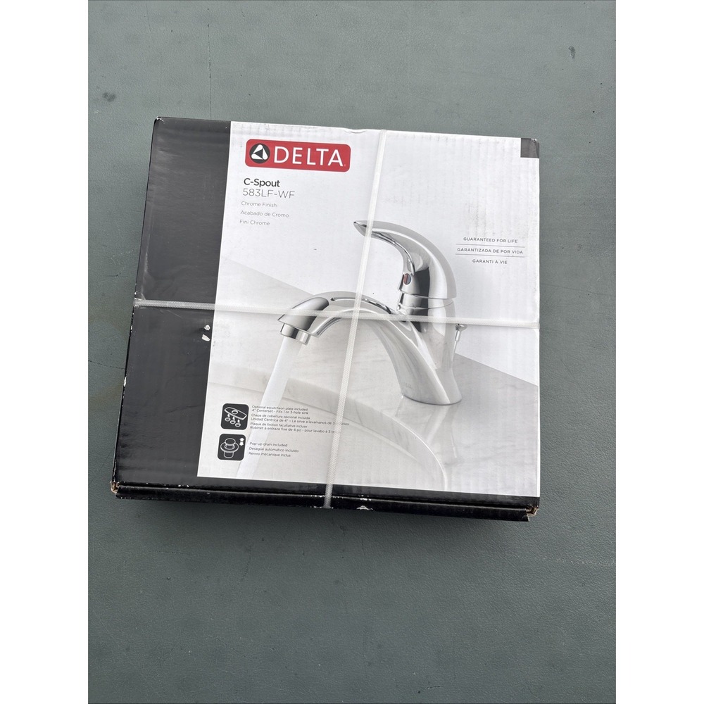Delta Faucet Chrome Classic Single Handle Bathroom Faucet - 583LF-WF